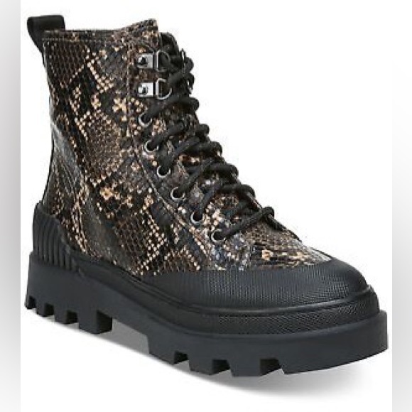 Circus by Sam Edelman Shoes - Circus By Sam Edelman Snakeskin Embossed Lace up Boots